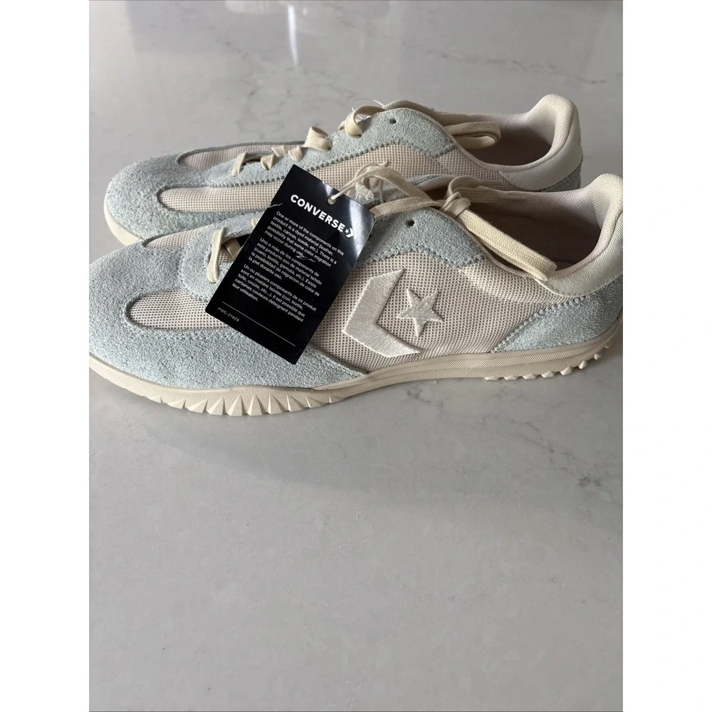 Converse Run Star Trainer Cream BLue Mens 13 Suede Unisex Lifestyle Shoe A11863C